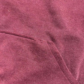 90's VENEZIA ワインレッド ドローコード 鹿の子 ブランドネーム プリント スウェット パーカ