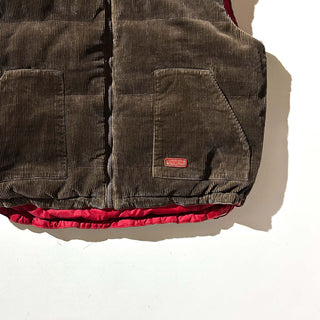 90's WIND RIVER ドローコード コーデュロイ リバーシブル ダウン ベスト