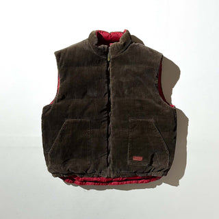 90's WIND RIVER ドローコード コーデュロイ リバーシブル ダウン ベスト