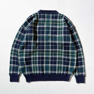 90's WOODS&GRAY チェック コットン ニット セーター