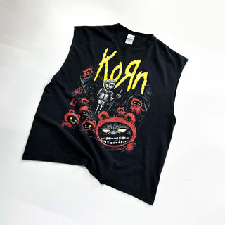 90's～00's DELTA KORN バンド プリント カットオフ Tシャツ