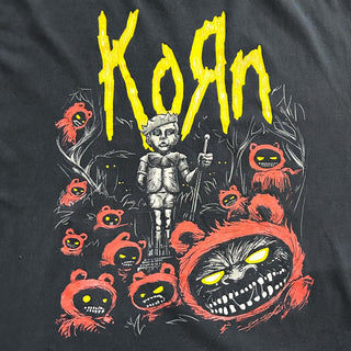 90's～00's DELTA KORN バンド プリント カットオフ Tシャツ