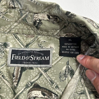 90's～00's Field & Stream 魚 総柄 ボタンダウン L/Sシャツ