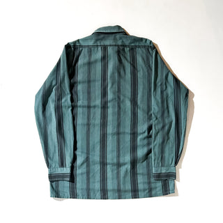 90's～00's GIANI CLASSICS レギュラーカラー オンブレ風 ストライプ L/Sシャツ