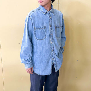 90's～00's Levi's "LOOSE FIT" デニム レギュラーカラー L/Sシャツ