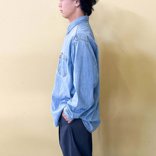 90's～00's Levi's "LOOSE FIT" デニム レギュラーカラー L/Sシャツ