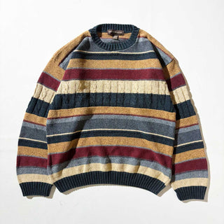 90's～00's "MADE IN USA" LIBERTY SWEATERS ボーダー コットン ニット セーター