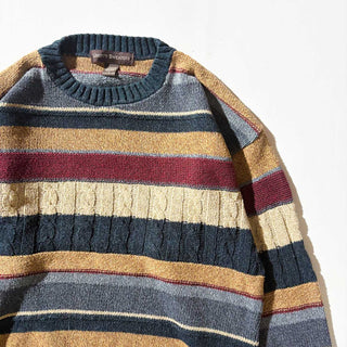90's～00's "MADE IN USA" LIBERTY SWEATERS ボーダー コットン ニット セーター