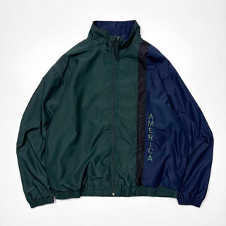 90's～00's PERRY ELLIS AMERICA アシンメトリー ジップアップ ブルゾン