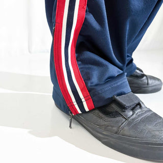 90's～00's TOMMY HILFIGER トラック パンツ(ネイビー×レッド)