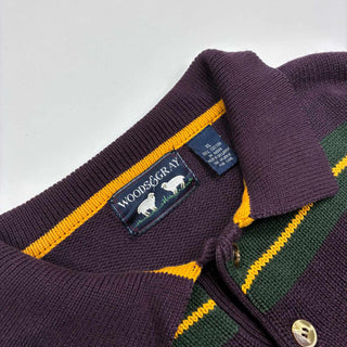 90's～00's WOODS&GRAY ボーダー コットン ポロ セーター