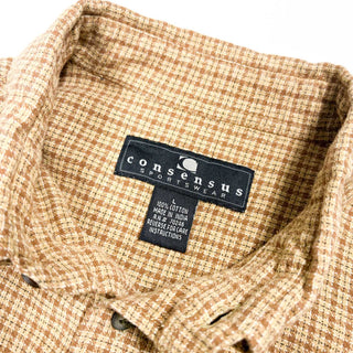 90's～00's consensus インドコットン B.D. チェック L/S シャツ