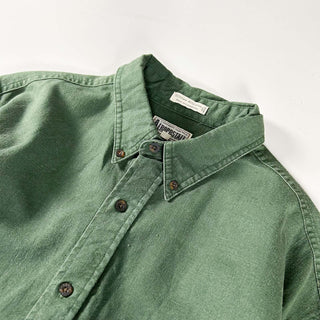 90's～00's "made in SINGAPORE" AEROPOSTALE リネン×コットン ボタンダウン L/Sシャツ