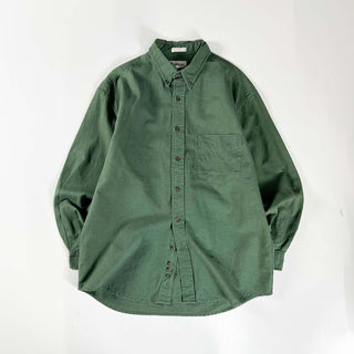 90's～00's "made in SINGAPORE" AEROPOSTALE リネン×コットン ボタンダウン L/Sシャツ