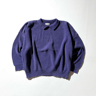 90's～00's "made in USA" sarah Arizona 襟付き ニット セーター(パープル)