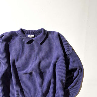 90's～00's "made in USA" sarah Arizona 襟付き ニット セーター(パープル)