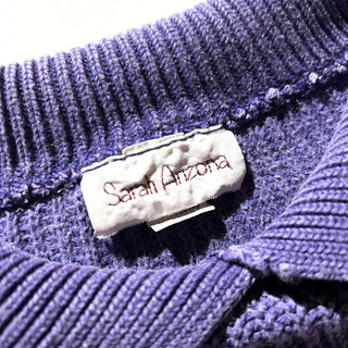 90's～00's "made in USA" sarah Arizona 襟付き ニット セーター(パープル)