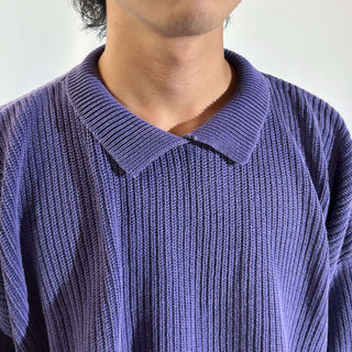 90's～00's "made in USA" sarah Arizona 襟付き ニット セーター(パープル)