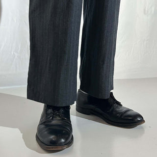 90's シャドーストライプ 2タック ワイド スラックス