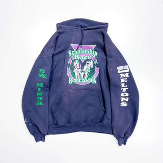 90's フェード 袖プリント スウェット パーカ