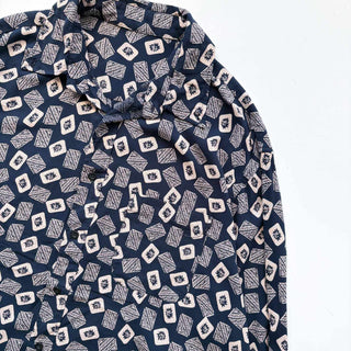 ～90's レーヨン 総柄 B.D. L/S シャツ