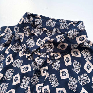 ～90's レーヨン 総柄 B.D. L/S シャツ