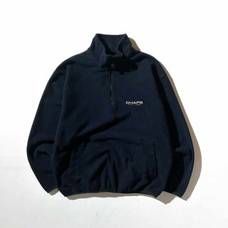 90's～ CHAPS Ralph Luren ハーフジップ フリース プルオーバー(ネイビー)