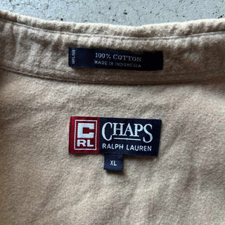 90's〜 CHAPS ネイティブ柄 シャモアクロス ボックスカット L/S シャツ