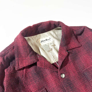 90's～ Eddie Bauer オンブレチェック オープンカラー ウール L/Sシャツ