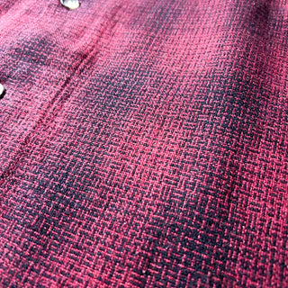 90's～ Eddie Bauer オンブレチェック オープンカラー ウール L/Sシャツ