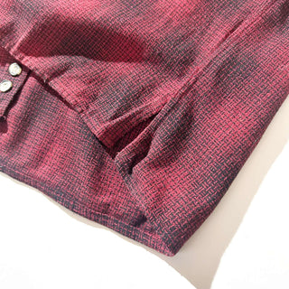 90's～ Eddie Bauer オンブレチェック オープンカラー ウール L/Sシャツ