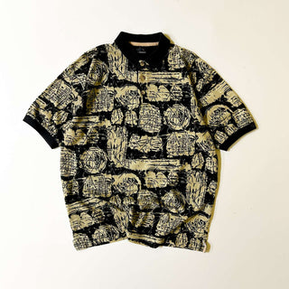 90's～ GREG NORMAN 総柄 S/S ポロシャツ