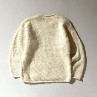 90's～ "HAND KNIT" ウール ロールネック ニット セーター