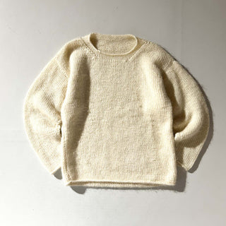 90's～ "HAND KNIT" ウール ロールネック ニット セーター