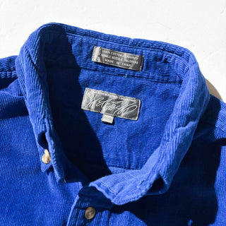 90's～ Lord Tayler コーデュロイ L/S シャツ(ブルー)