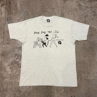 90's ''MADE IN U.S.A.'' SCREEN STARS ドッグ 両面プリント Tシャツ