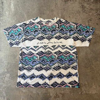 90's ''MADE IN USA'' JESUS オールオーバー プリント Tシャツ