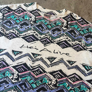 90's ''MADE IN USA'' JESUS オールオーバー プリント Tシャツ