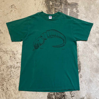 90's "MADE IN USA" RUSSEL 芋虫 プリント Tシャツ