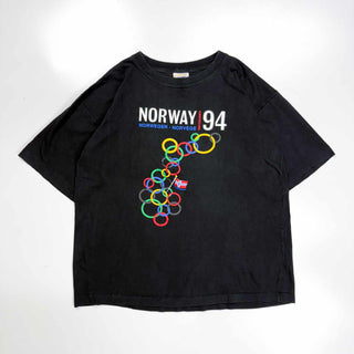 90's～ NORWAY WINTER GAMES 94 冬季オリンピック プリント Tシャツ