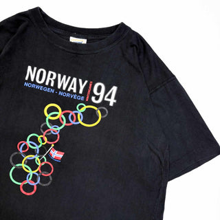 90's～ NORWAY WINTER GAMES 94 冬季オリンピック プリント Tシャツ