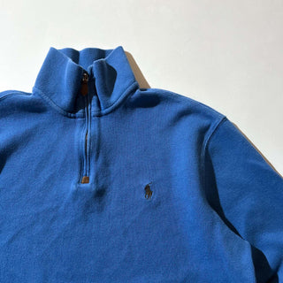 90's～ OLD RALPH LAUREN ハーフジップ ニット セーター ニットソー(スカイブルー)