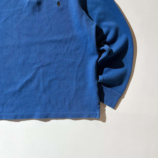 90's～ OLD RALPH LAUREN ハーフジップ ニット セーター ニットソー(スカイブルー)
