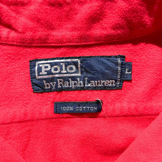 90's～ OLD RALPH LAUREN 無地 シャモア L/Sシャツ