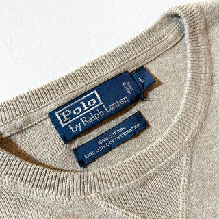 90's～ OLD RALPH LAUREN 前V コットン ニット セーター