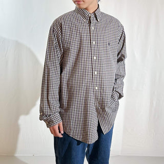 90's～ OLD Ralph Lauren "YARMOUTH" マルチチェック ブロードクロス ボタンダウン L/Sシャツ