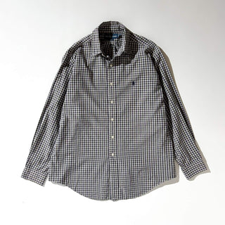 90's～ OLD Ralph Lauren "YARMOUTH" マルチチェック ブロードクロス ボタンダウン L/Sシャツ