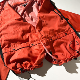 90's～ POLO JEANS COMPANY RALPH LAUREN オレンジ フーデッド マルチポケット ナイロン シェル ジャケット
