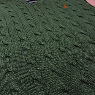 90's～ RALPH LAUREN ピマコットン ケーブルニットベスト