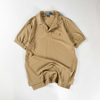 90's～ Ralph Lauren S/Sポロシャツ(ライトベージュ)